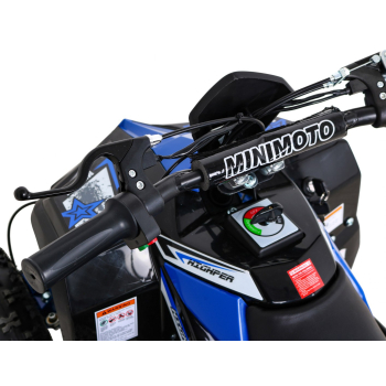 Quad HIPERFECT na akumulator Niebieski 35km/h + Silnik bezszczotkowy 1000W + Koła pompowane + Regulacja siedzenia